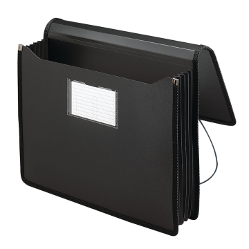 Premium Poly Wallets, 5-1/4-Inch expansion - Black / Letter / 1