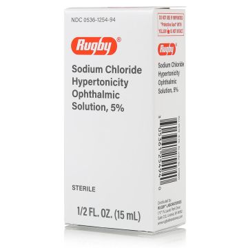RUGBY Eye Care - Sodium Chloride Ophthalmic Solution Eye Drops 5%, 15mL