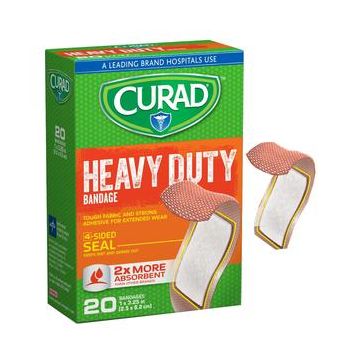 Curad Extreme Hold Adhesive Bandage 1" x 3-1/4" Tan