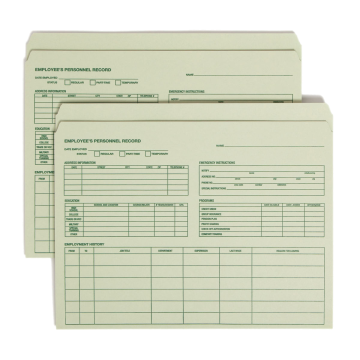 Employee Record File Folders