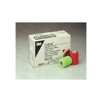 3M Coban Self-Adhesive Bandage - Case of 12 - Bright Colors Assortment, 3 Inch X 5 Yard.