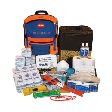 SecurEvac Hi-Vis 5 Person, 3 Day Evacuation & Shelter-In-Place Survival Kit by LifeSecure - Singles