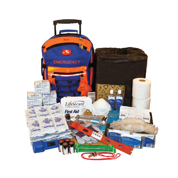 SecurEvac Hi-Vis 30-PERSON Easy-Roll Evacuation & Shelter-In-Place Survival Kit by LifeSecure