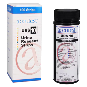 Urine Reagent Test Strips 10 UA, Accutest 100/Bottle