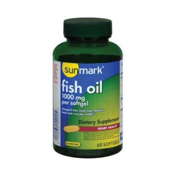 Omega 3 Supplement sunmark® Fish Oil 1000 mg Strength Softgel 60 per Bottle