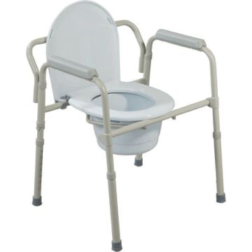 Drive Medical Commode Steel Seat Lid Back, 16.5 to 22.5 Inch - Case of 4.