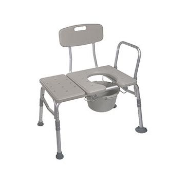 Drive Medical Combination Plastic Transfer Bench with Commode Opening