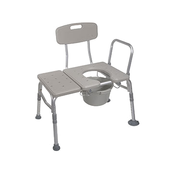 Drive Medical Combination Plastic Transfer Bench with Commode Opening