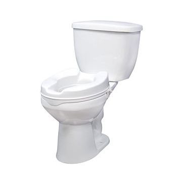Drive Medical Raised Toilet Seat with Lock - Standard Seat, 4 inch Height