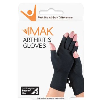 Arthritis Glove Compression Open Finger Over-the-Wrist Length Hand Pair - Small