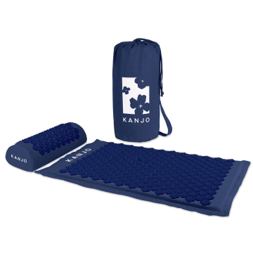 Acupressure Mat Set Kanjo Mat: 17 X 28 Inch / Pillow: 6 X 14 Inch - Navy Blue