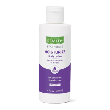 Hand and Body Moisturizer Unscented Cream CHG Compatible - 4 oz.