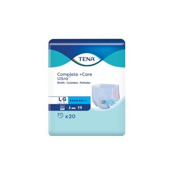 Unisex Adult Incontinence Brief TENA Complete + Care Ultra™ Large Disposable Moderate Absorbency - Package of 20