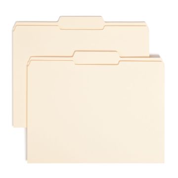 Reinforced Tab File Folders, 1/3-Cut Center Tab - Manila / Letter / 100