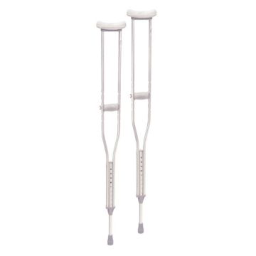 Drive Medical Walking Crutches with Underarm Pad and Handgrip - Pair - Adult