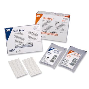 Skin Closure Steri-Strip 1/2 X 4 Inch Nonwoven Material Reinforced by 3M - Box of 50