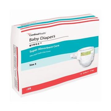 Baby Diapers, Wings™, Size 3, Medium, 16 - 24 lbs