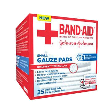 Band-Aid First Aid Gauze Pads by Systagenix - 4 X 4 Inch / 1 Per Pack