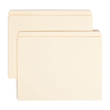 Reinforced Tab File Folders, Straight-Cut Tab - Blue / Legal / 100
