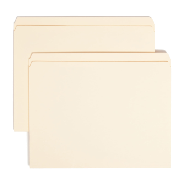 Reinforced Tab File Folders, Straight-Cut Tab - Blue / Legal / 100