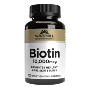 WINDMILL Supplements & Health - Biotin 10000 mcg, 100 Tablets