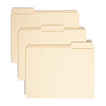 100% Recycled Reinforced Tab Fastener File Folders - Manila / Legal / 50