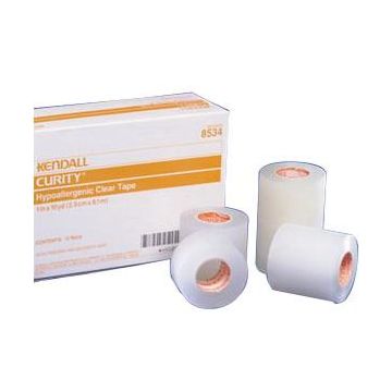Curity Hypoallergenic Clear Tapes by Covidien/Kendall - 1 inch x 10 yds