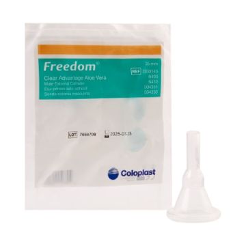 Male External Catheter Clear Advantage Self-Adhesive Strip Silicone - 23mm Diameter Small / Transparent / Each
