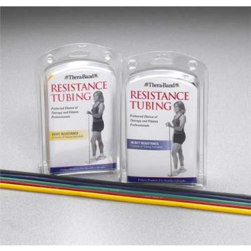 Therband Exercise Tubing 5ft Lengths - Single, Light/Low, 3-Pack contains 3 x 5 ft