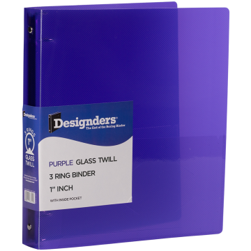 Purple Plastic 1 Inch 3-Ring Binder