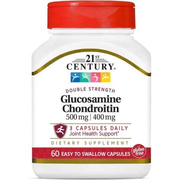 Glucosamine 500 mg with Chondroitin 400 mg Supplement Capsules 60 Count
