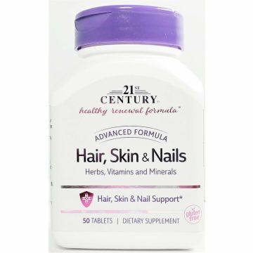 Hair, Skin & Nails Supplement, 50 Tablets by 21st Century
