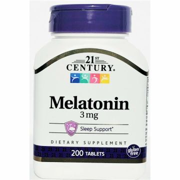 Melatonin 3 mg 200 Tablets by 21st Century