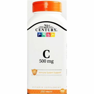 Vitamin C 500 mg 250 Tablets by 21st Century