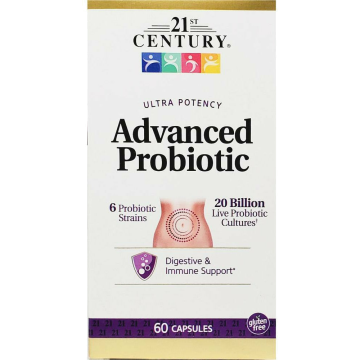 Advanced Probiotic 1250 mg, 60 Capsules by 21st Century