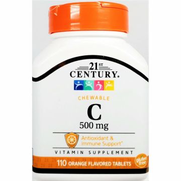 Vitamin C 500 mg 110 Chewable Tablets by 21st Century