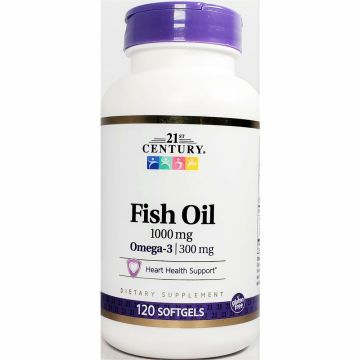 Fish Oil, 1000 mg 120 Softgels by 21st Century