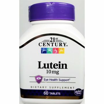 Lutein 10 mg, 60 Tablets by 21st Century
