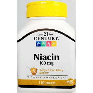 Niacin 100 mg, 110 Tablets by 21st Century