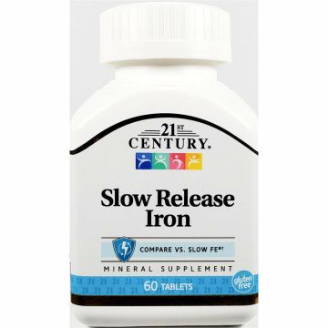 Slow Release Iron, 45 mg 60 Tablets by 21st Century