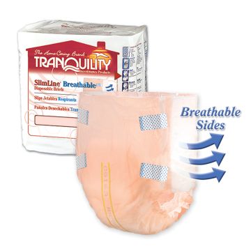 Tranquility SlimLine Breathable Brief -Bag of 12 - Large.