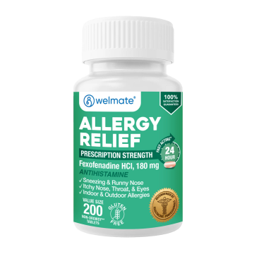 WELMATE Allergy Relief - Fexofenadine 180mg, 200 Tablets (Generic Allegra)