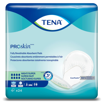 TENA Super Absorbency Night Pad, Green - Pack of 24