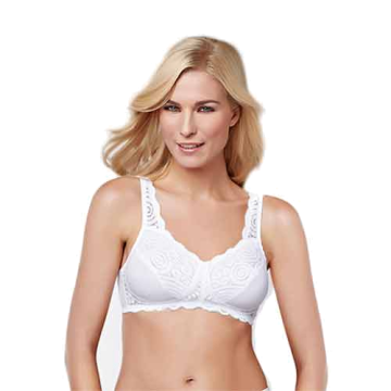 Jasmin Wire-Free Bra-White by Amoena - 32-40, AA