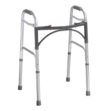 Drive Deluxe Adult Folding Patient Walker, Two Button, 350 lb Capacity