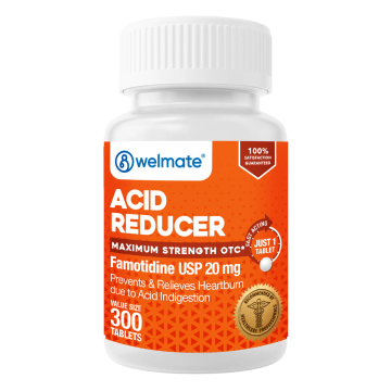 WELMATE Acid Reducer - Famotidine 20mg, 300 Tablets (Generic Pepcid)