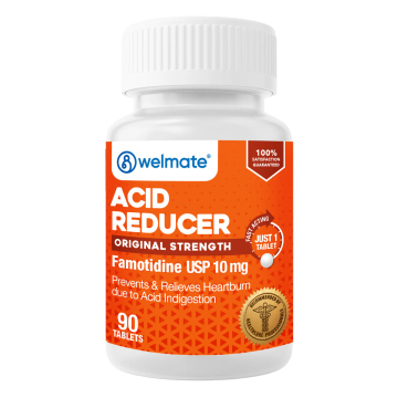 WELMATE Acid Reducer - Famotidine 10mg, 90 Tablets (Generic Pepcid)