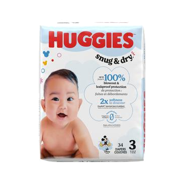 Huggies Snug & Dry Diapers, Jumbo Pack, Size 3