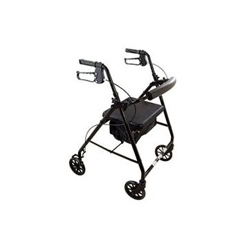 E-Series Rollator with Padded Seat by Roscoe Medical - Singles - Black