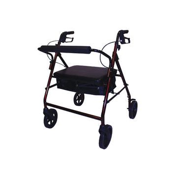 Roscoe Bariatric Rollator with Padded Seat - Single - Blue